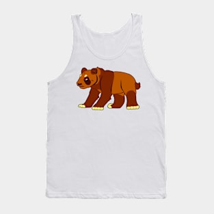 Brown Panda Bear Rules Tank Top